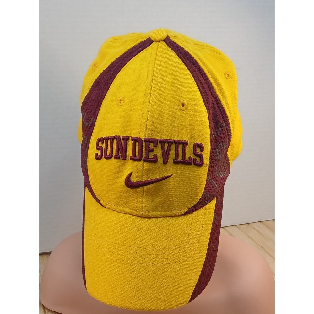 Nike Team ASU Sun Devils Hat Yellow Maroon Sparky Mascot Cap H8BLM OSFM
